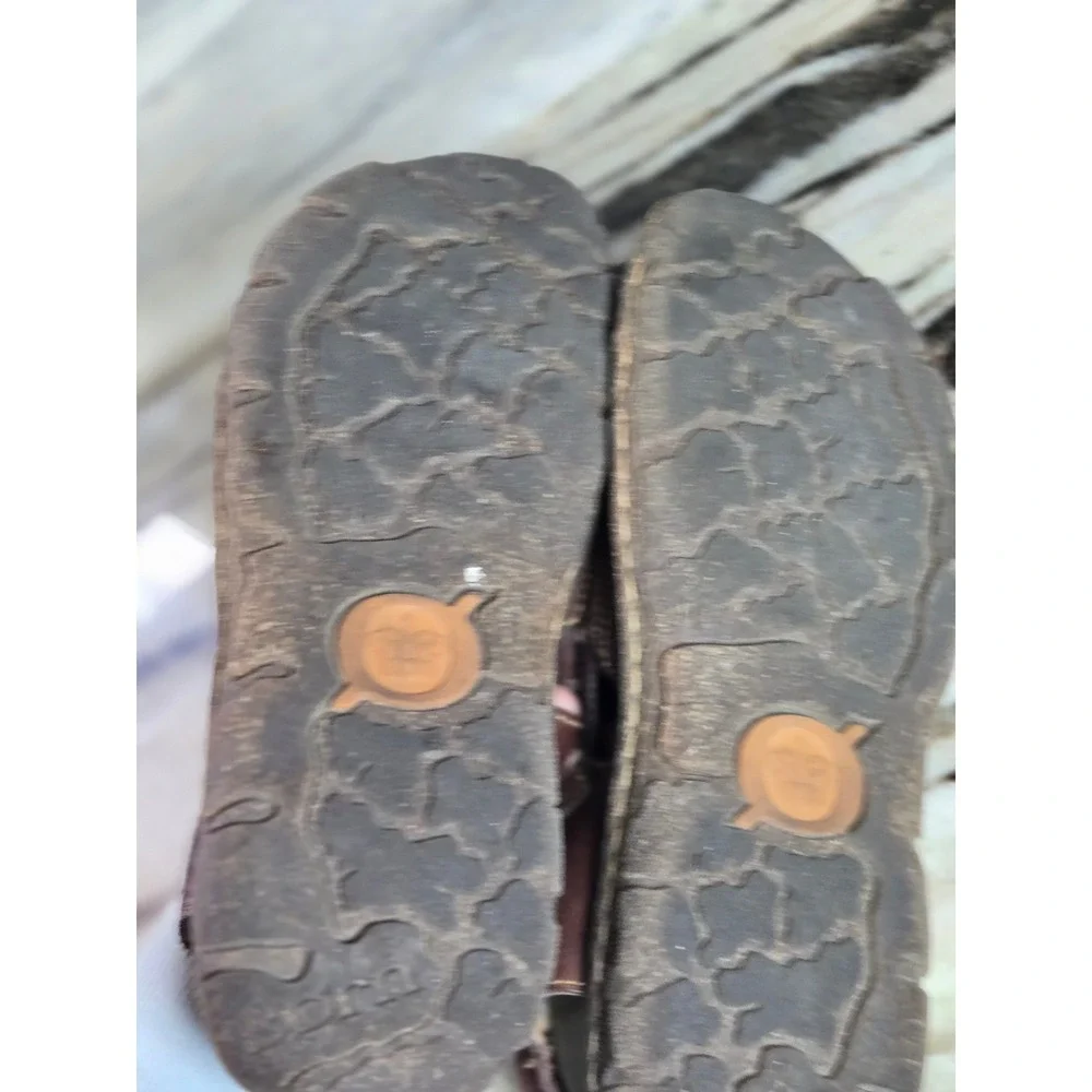 Brown Leather Fisherman Sandals‎ Caged Closed Toe Mens Size 10 44 M6504